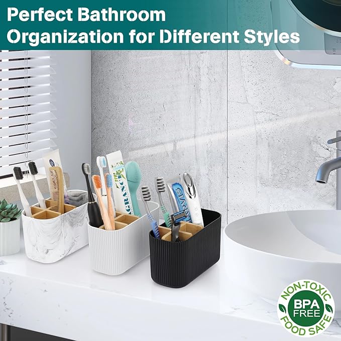 Black Toothbrush Holder