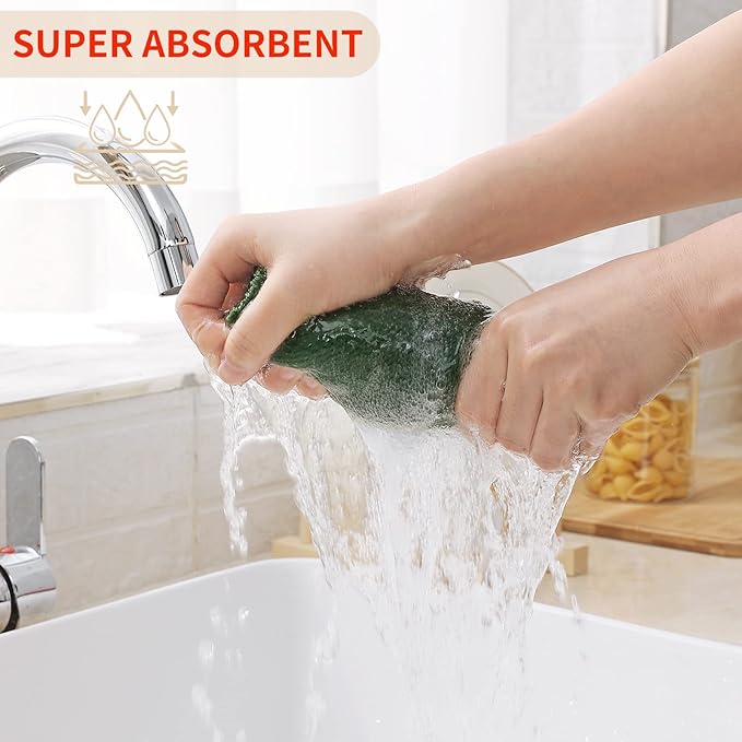 Kitinjoy 100% Cotton Waffle Weave Kitchen Hand Towels