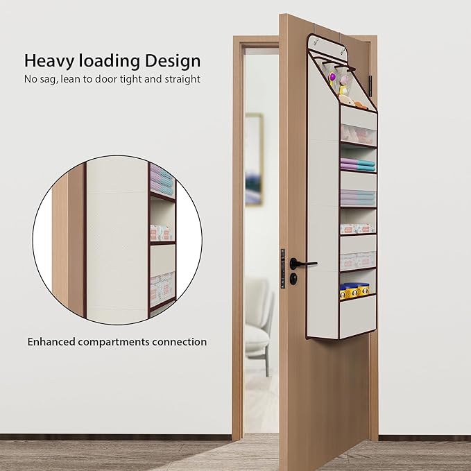 Univivi 5-Shelf Fabric Door Storage Over Door Hanging Organizer