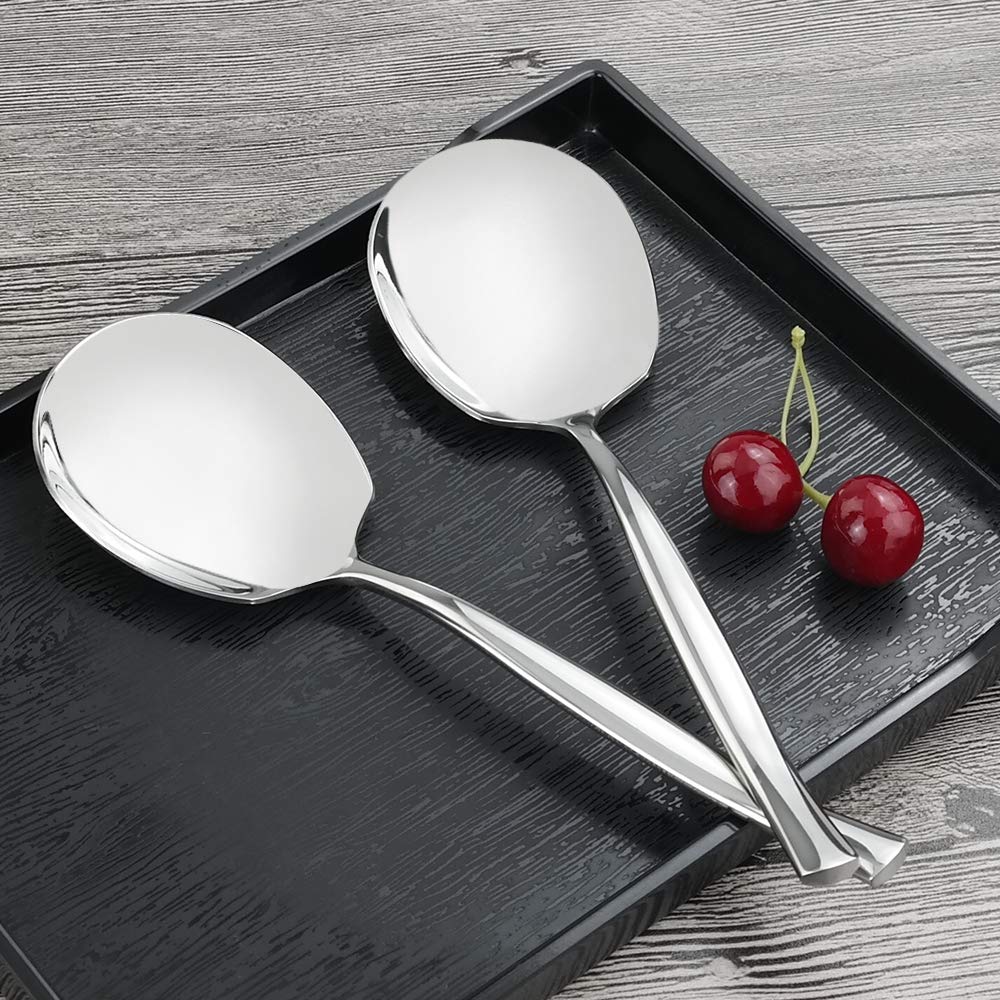 Idomy 8-Piece Stainless Steel Buffet Serving Spoon, Large Serving Spoon