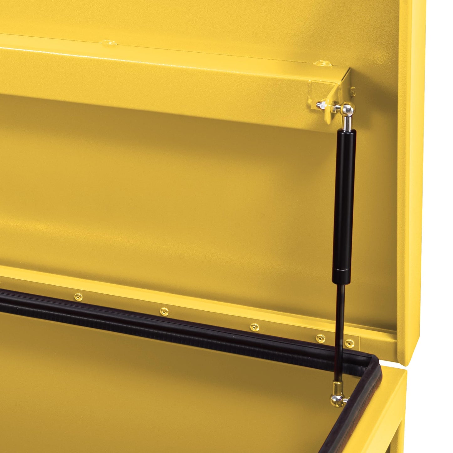 Hoguyexila Truck Bed Tool Box, Large Aluminum Tool Storage Organizer Chest with Side Handles, Heavy Duty Waterproof Cabinet Toolbox for Pickup, Trailer, RV, Jobsite, Garage, 36"x15"x15", Yellow