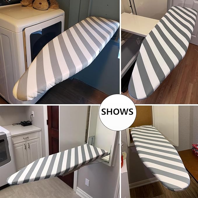 SheeChung Over The Door Ironing Board Cover 14x42 Inch, Thick Iron Covers