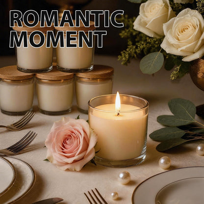 Trxvxo 12 PCS 6oz Rose Scented Pure Soy Wax Aromatherapy Candles | Relaxing Home Fragrance Gift Box | Bulk Favors for Wedding, Party, Spa & Home Decor
