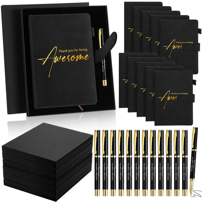 Tellingyou 12 Sets Employee Appreciation Gifts Bulk for Office Staff Coworkers Thank You for Being Awesome Notebook Pen Team Group Gift Box for Men Women Nurse Practitioner