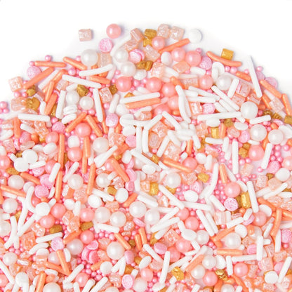 Sweets Indeed Sprinkles, Peach Rose Gold Edible Sprinkle Mix, Perfect for Cake Decorations, Baking, Ice Cream, Cookies, Cupcake Topper
