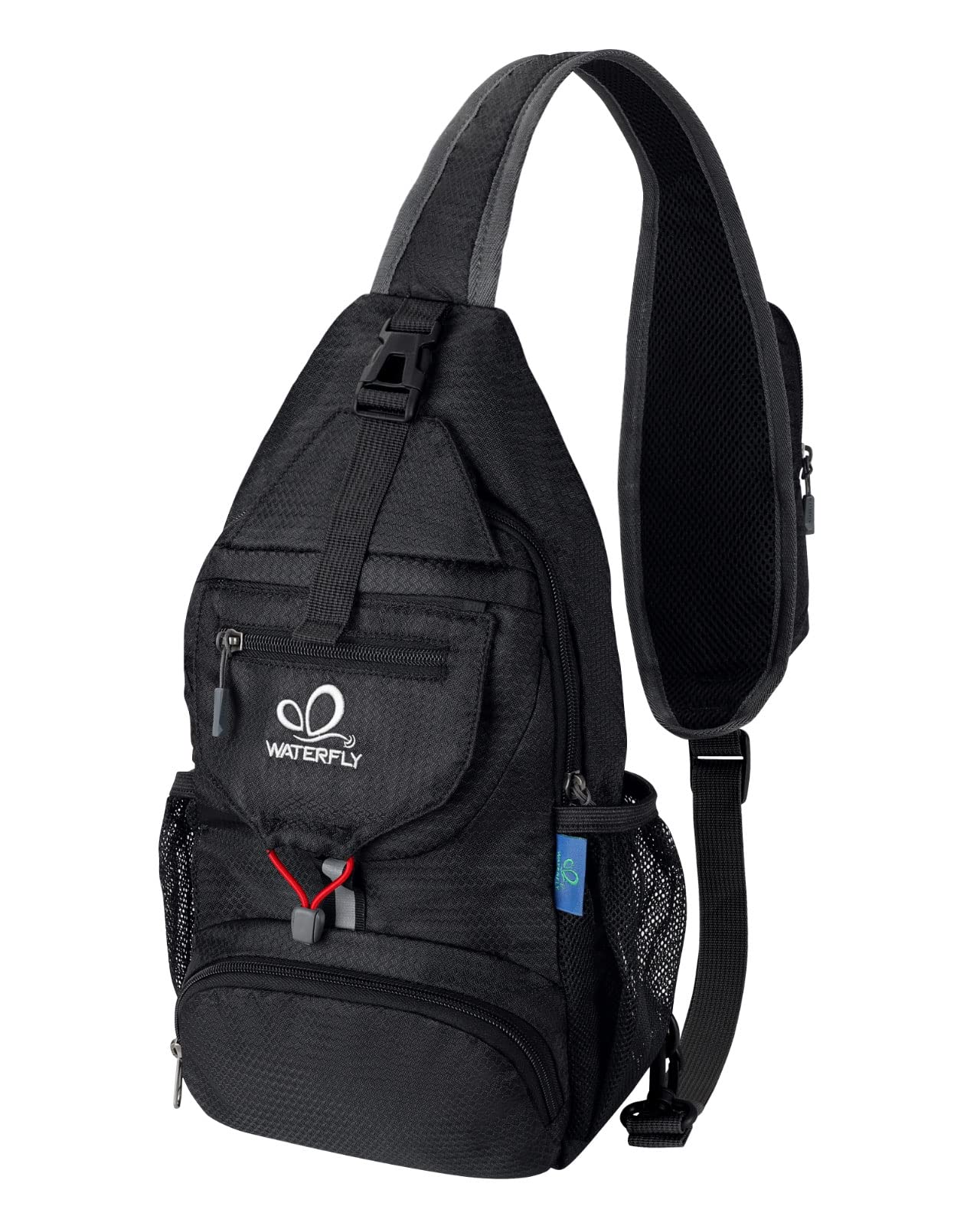 Waterfly Packable Small Crossbody Sling Backpack Foldable Shoulder Chest Bag Daypack for Hiking Traveling Men Women