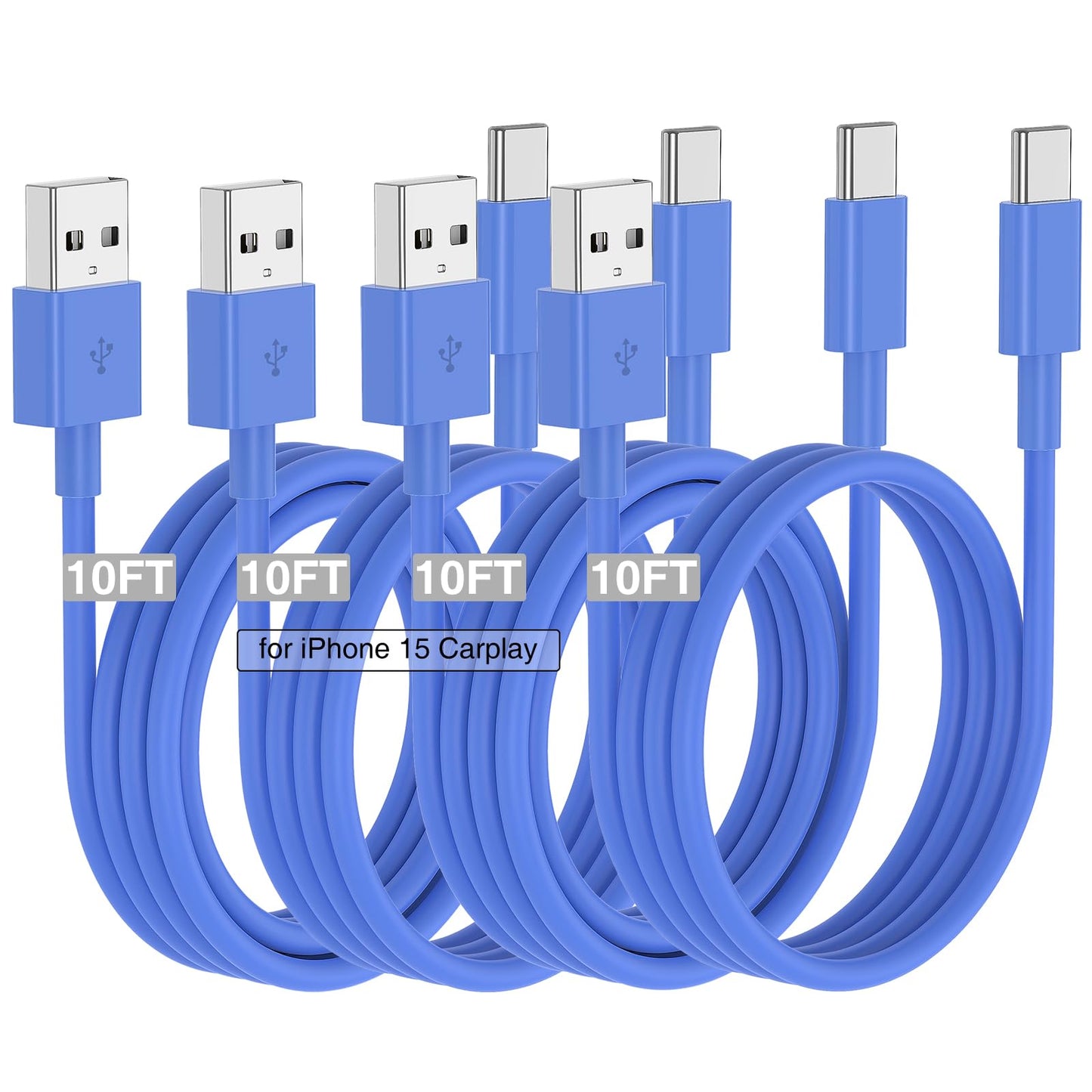 Car Carplay Cable for iPhone 17 16 15 Charger Cord,3/3/6/6FT USB A to USB C Cable for iPhone 17 Pro Max/16 Pro/15 Plus Charger,USB C Car Charger for Apple 17 Air/16 Pro Max/16e/15/iPad Pro