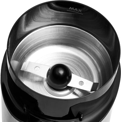 Amazon Basics Electric Coffee Grinder, Coffee Bean and Spice Grinder, With Heavy-Duty Stainless Steel Grind Blades