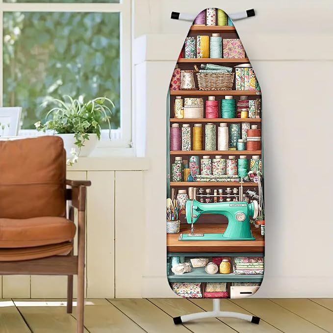 Nuxovilar Sewing Supplies Shelf Pattern Ironing Board Cover, 15×54 inch