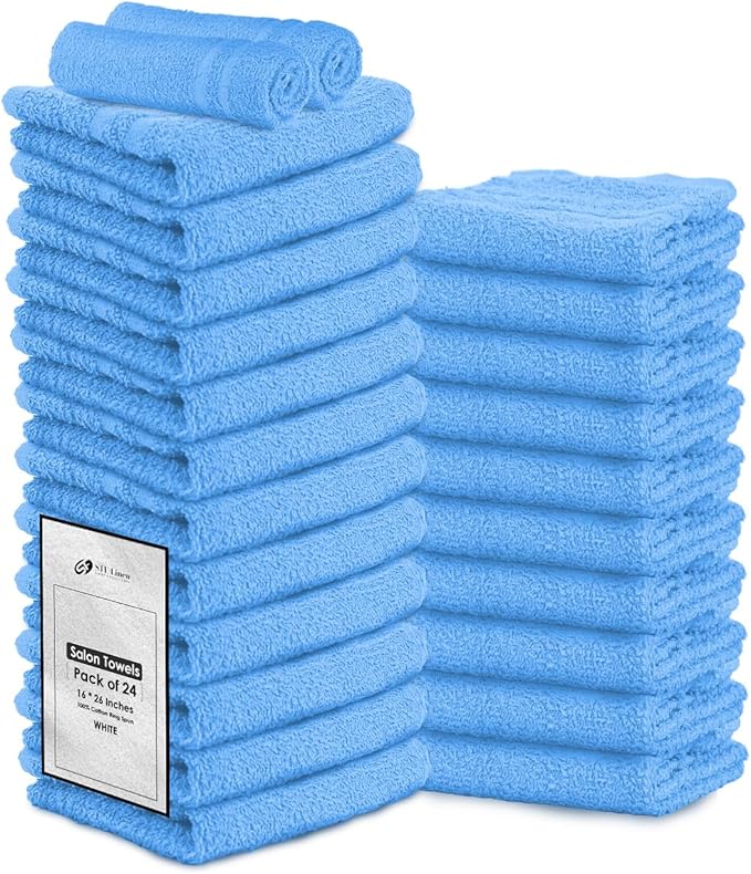 Hand Towels Light Blue Economy Salon Towels