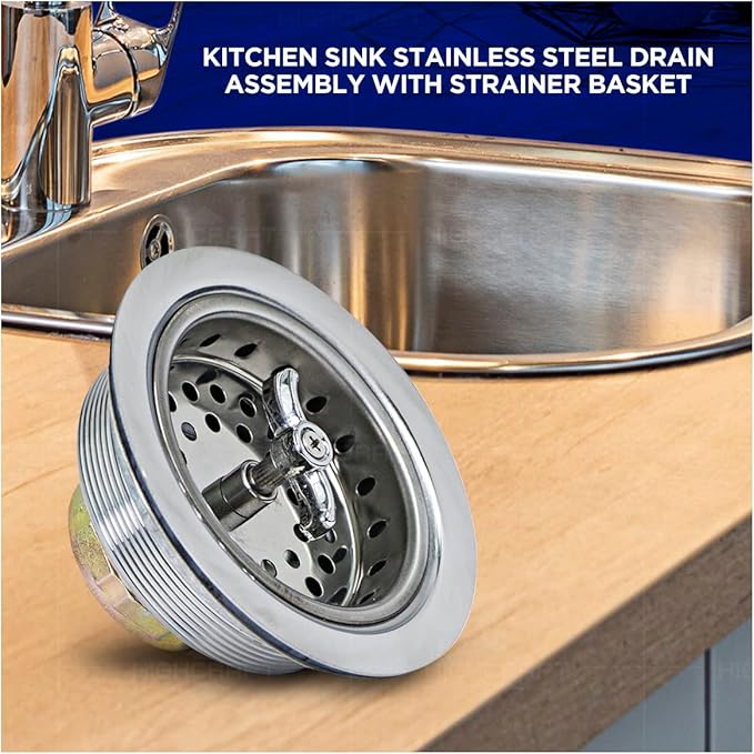 Highcraft 9763 Kitchen Sink Stainless Steel Drain Assembly