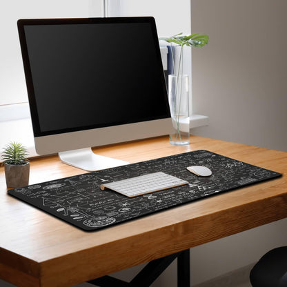 Samgula Large Mouse Mat Black Gaming Mousepad, Oversized Mouse Pads Long Desk Pad, Desktop Computer Pad Waterproof Non-Slip Rubber Base, 35.4 X 15.7 inch for Work/Game/Office/Home Science Formulas