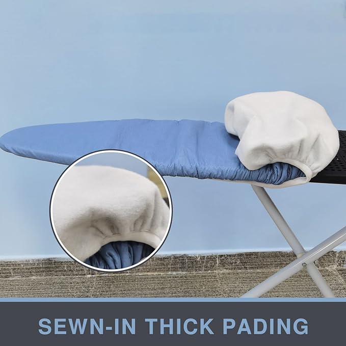 Ironing Board Cover and Pad, Small Size 13x43, Thick Padding, Elastic Edge