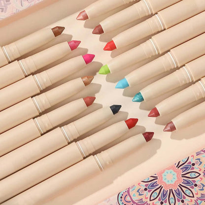 Matte Eyeshadow Stick - Smooth Cream Eyeshadow Pencil, Waterproof Long Lasting, High Pigment Hypoallergenic Highlighter Stick - Create Multi-Dimensional Eyes Look (06# Red)