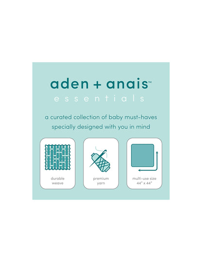 aden + anais Essentials Swaddle Blanket, Boutique Muslin Blankets for Girls & Boys, Baby Receiving Swaddles, Ideal Newborn & Infant Swaddling Set, Perfect Shower Gifts, 4 Pack, Tropicalia