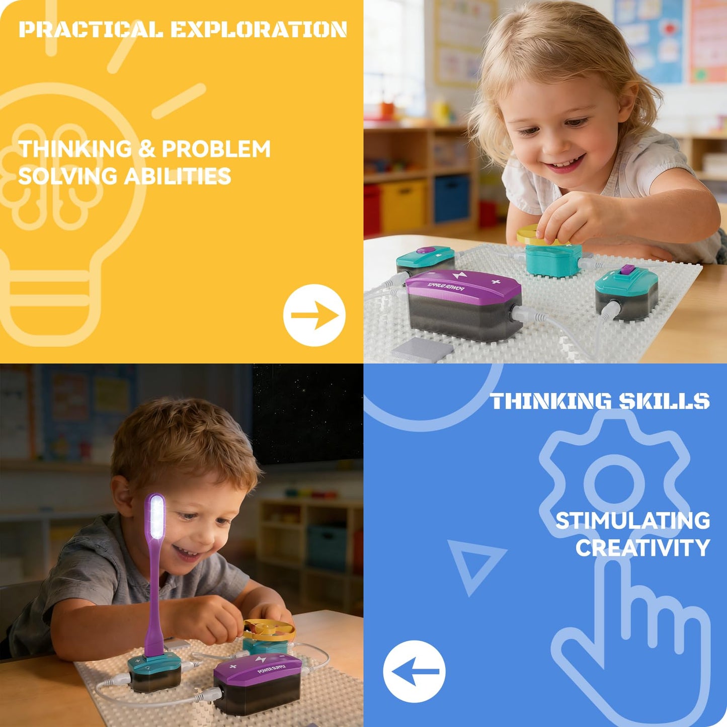 STEM Science Kits for Kids, Electronics Exploration Kit for Kids, 450+ Projects, 45 Parts Circuit Kit, Educational STEM Toys Christmas Birthday Gift for Kids Boys Girls Ages 5 6 7 8 9 10 11 12
