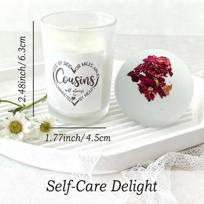 8pcs Cousin Gifts for Women, Cousins Birthday Gift Ideas Box for Female, Best Cousins Ever Gifts Basket for Christmas