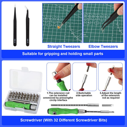 Gundam Tool Kit,103 Pcs Professional Model Tool Kit for Gundam, Modeling Tools for Plastic Models,Gunpla Tool Kits for Adults,Model Building Tools Hobby Tools Craft Set for Repairing and Fixing