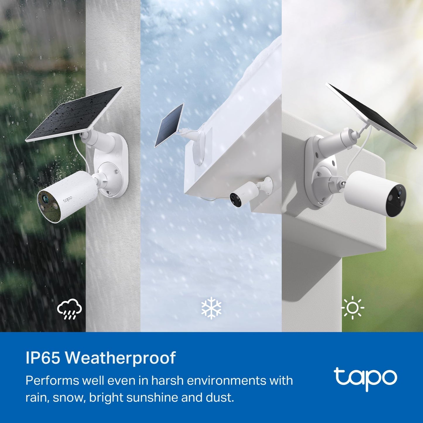 Tapo TC82 KIT 2K 3MP Battery Solar Security Camera Outdoor, Maintenance-free, Colour Night Vision, Outdoor Camera No Monthly Fee, Smart Person Detection, IP65, Works with Alexa & Google