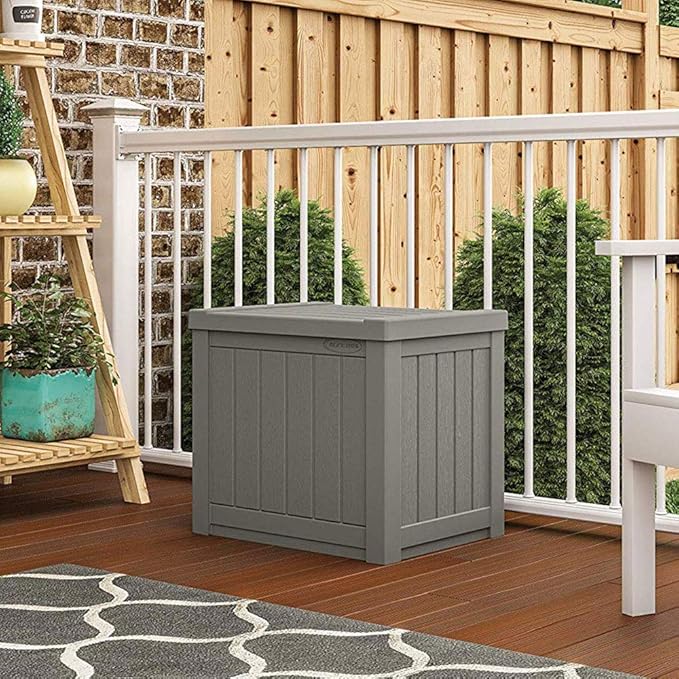 Suncast SS500ST 22 Gallon Small Resin Outdoor Patio Storage Deck Box (6 Pack)
