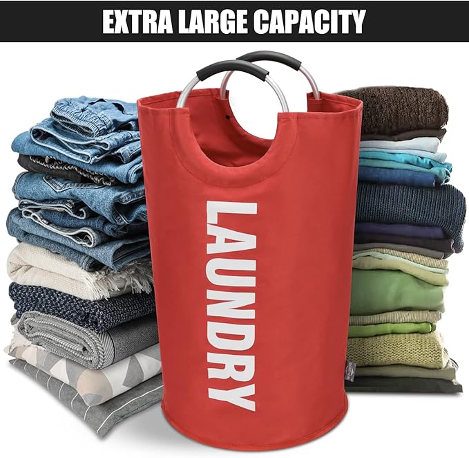 DOKEHOM 125L X-Large Collapsible Washing Laundry Basket Bag