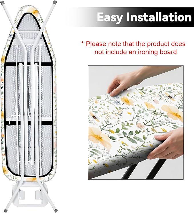 Floral Ironing Board Cover, Standard Size Cotton Iron Board Covers