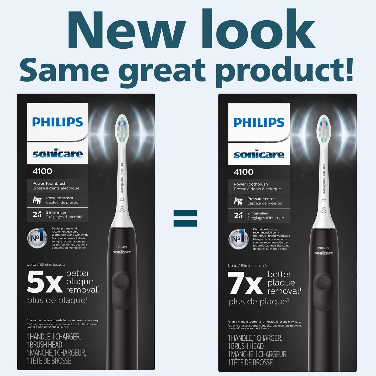 Philips Sonicare 4100 Rechargeable Electric Toothbrush, with Pressure Sensor, 2 Intensity Settings, SmarTimer and QuadPacer, 14-Day Battery Life, Deep Pink, Model HX3681/26