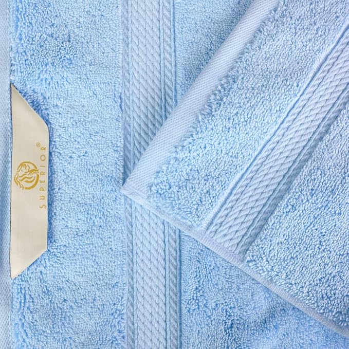 SUPERIOR Egyptian Cotton Pile Hand Towel Set of 4, Ultra Soft Luxury Towels