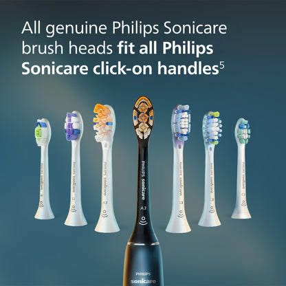 Philips Sonicare Genuine C3 Premium Plaque Control Toothbrush Heads, One Year Supply, 2 Brush Heads, Black, HX9044/95