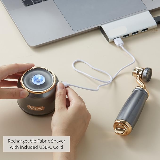 SALAV® Retro Edition Rechargeable Fabric Shaver and Lint Roller