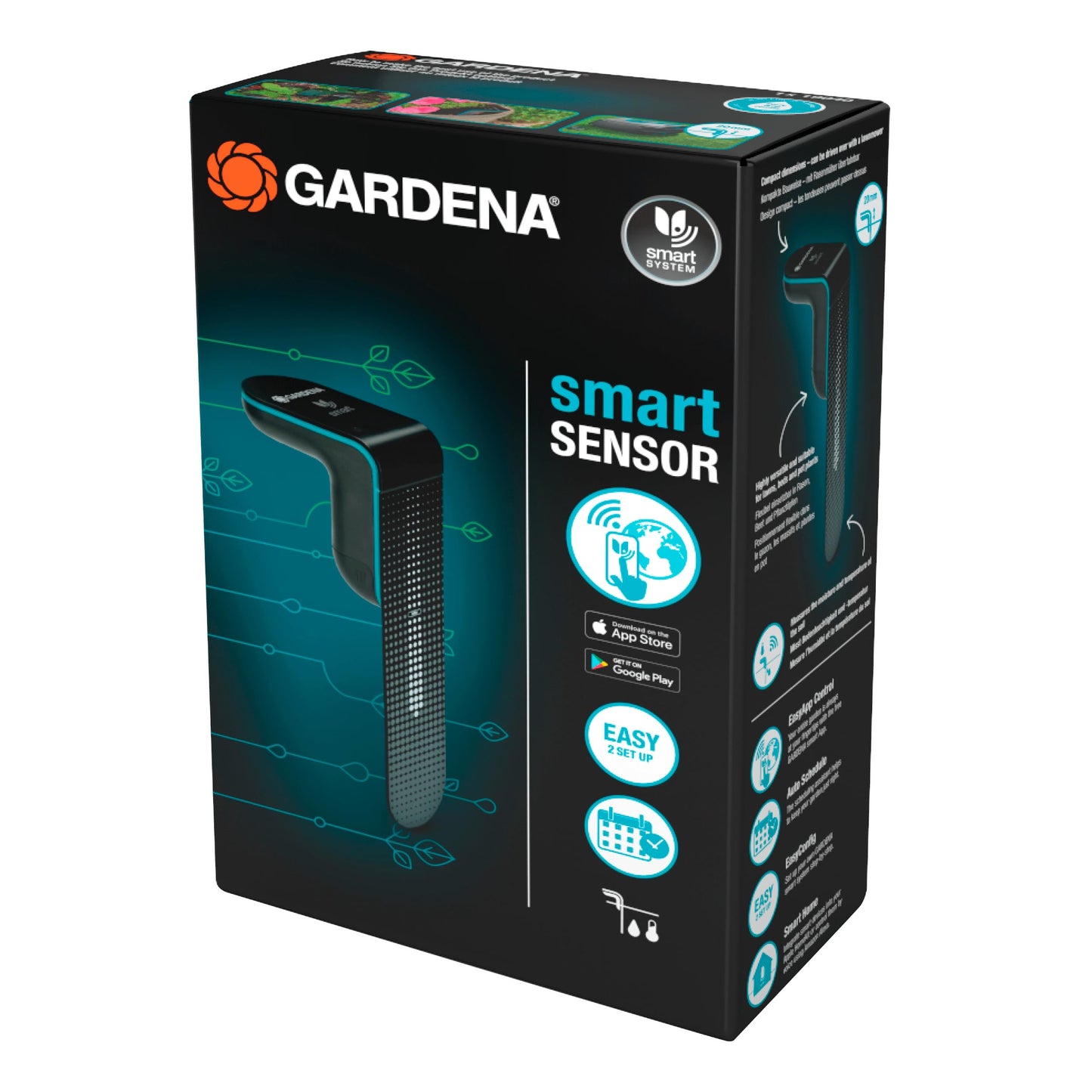 Gardena smart Sensor: intelligent soil moisture meter for fully automatic watering of the garden with the Gardena smart App - without smart Gateway (required) (19040-20)