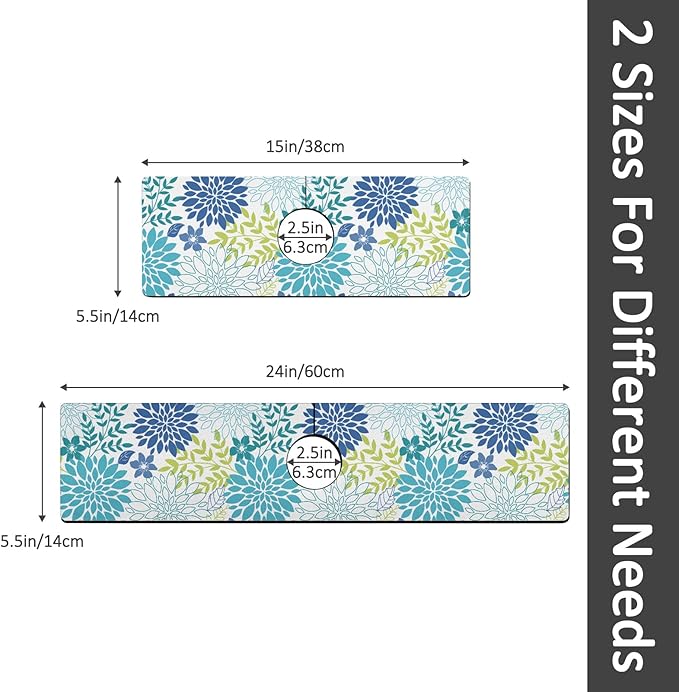 24" X 5.5" Kitchen Sink Splash Guard Faucet Mat Flora Super Absorbent Fast