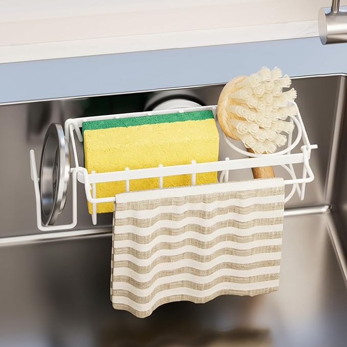 TAILI 4-in-1 Sponge Holder for Kitchen Sink