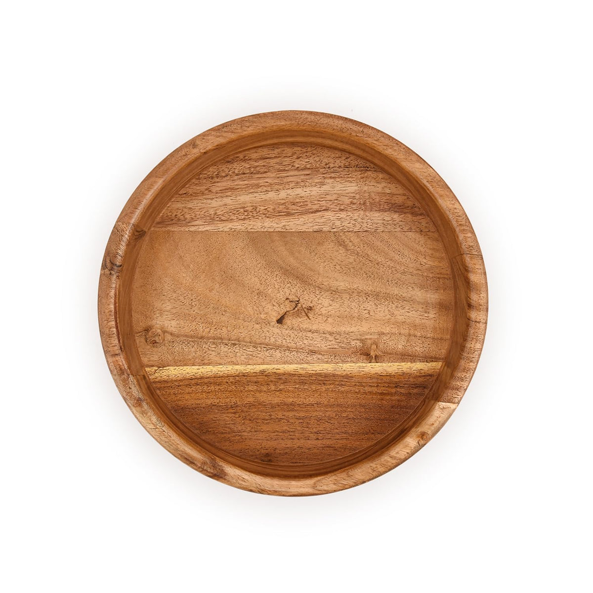 Kimona Decorative Bowl Acacia Wood Hand Carved Home Decor for Dining Table Center, Living Room, Kitchen Décor (8"x 8" x 2.5")