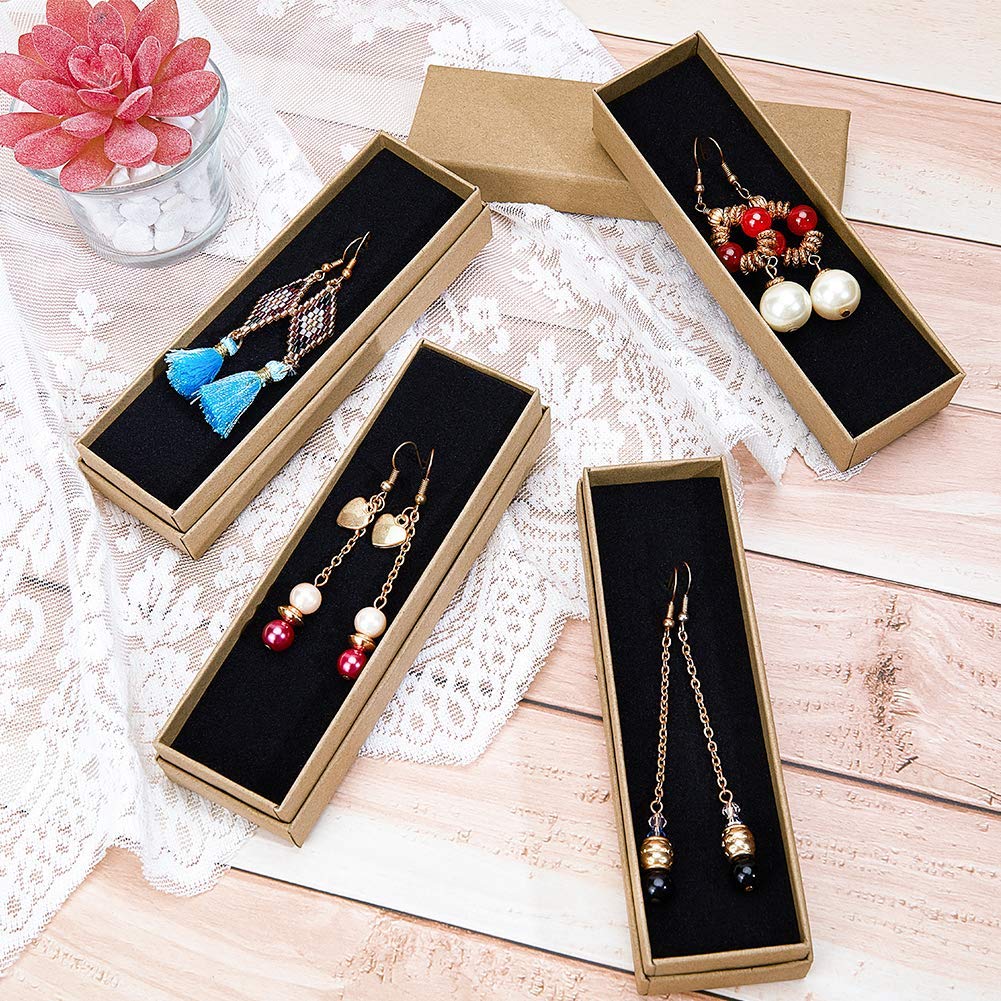 PH PandaHall 20 Pack Jewelry Gift Boxes, Valentine Necklace Bracelet Box Rectangle Packing Boxes with Sponge for Selling Pen Jewelry Birthday Wedding Engagement Mother's Day 1.6x5.2x1”