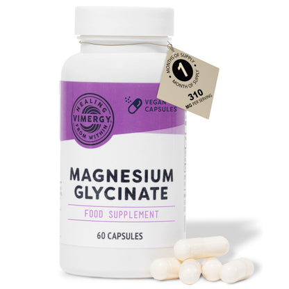Vimergy Magnesium Glycinate Mineral Supplement – Trial Size 30 Servings – Supports Energy & Reduces Fatigue – Tummy-Friendly Magnesium Supplement – Turmeric & Ginger – Gluten Free Non-GMO Keto/Paleo