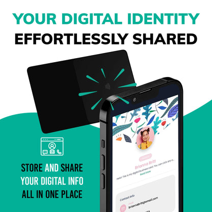 Contact Co. Smart Premier Metal NFC Card, Sleek Smart Business Card with Instant App-Free Sharing, Seamless Tool for Entrepreneurs and More, Gold