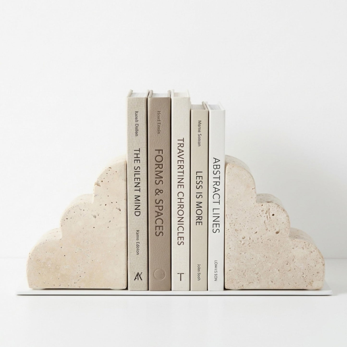 Sagebrook Home 5" Tan Travertine Cloud Bookends (Set of 2)