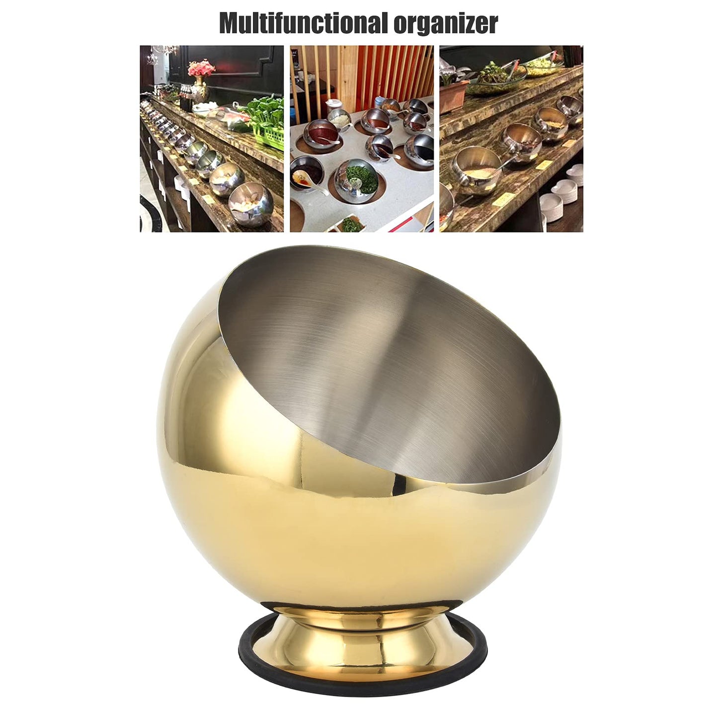 Tomotato Stainless Steel Sugar Bowl, Oblique Mouth Sugar Bowl Sugar Cube Holder, Candy Jar Cookies Mints Holder Bowl, Hot Pot Restaurant Seasoning Jar Condiment Pot for Home Kitchen Coffee Bar (M)