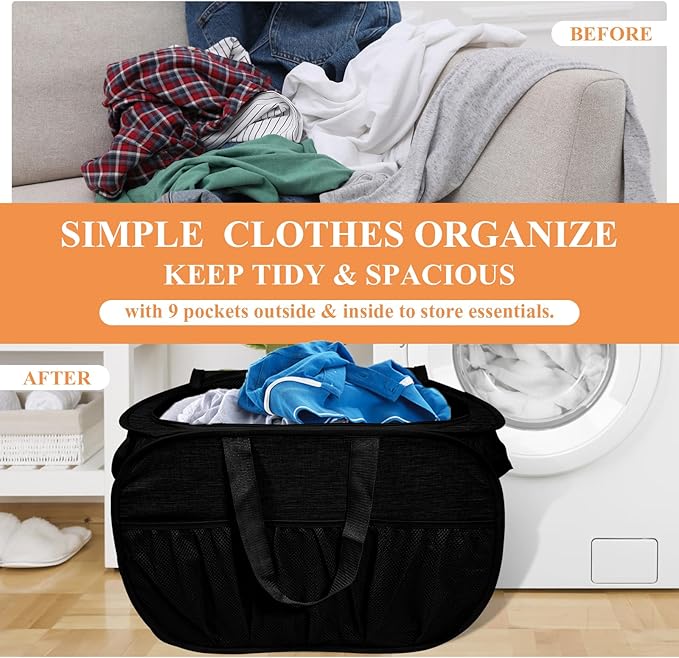 2 Pack Collapsible Laundry Baskets