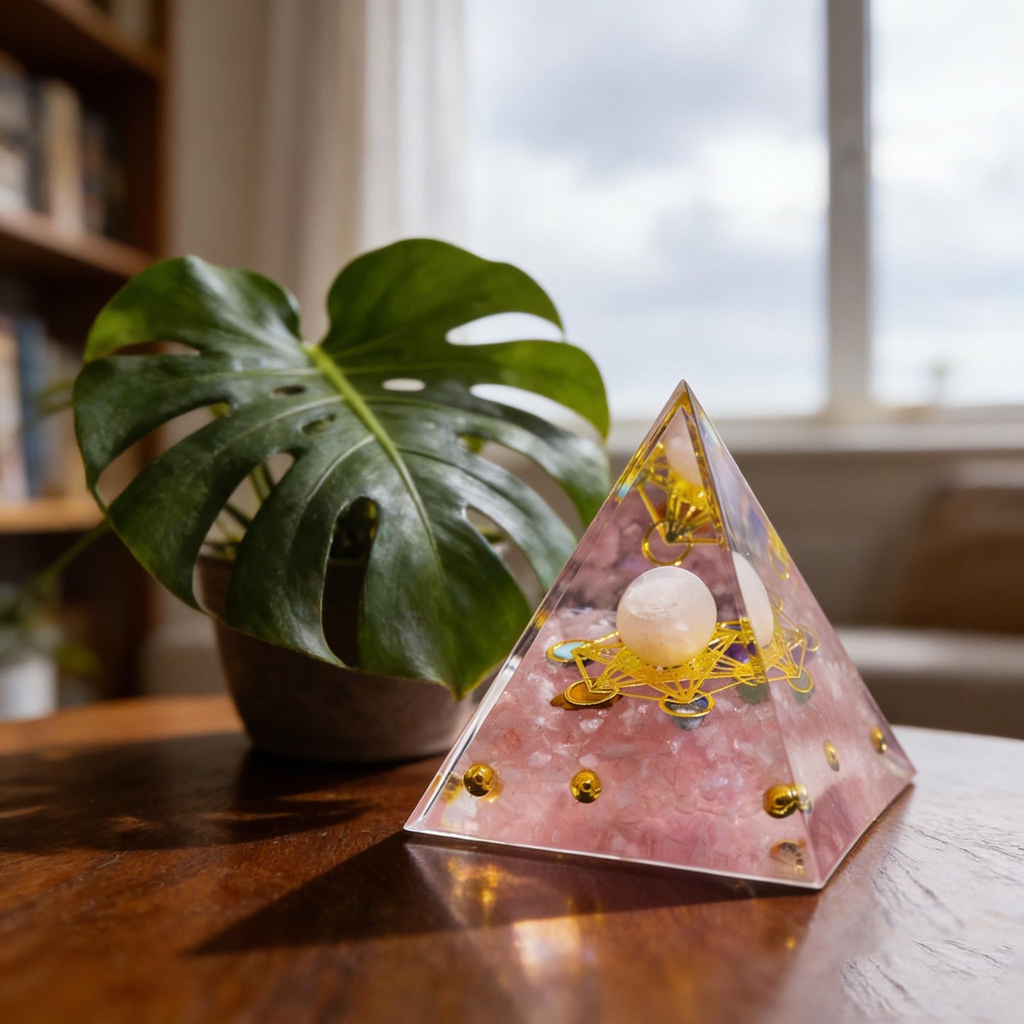 AierCrystal (2inch-7pcs Natural Healing Crystal Pyramid Set —Feng Shui Home Decoration, Chakra Balancing Purification, Energy Healing Meditation Tool, Home Ornament(5cm Pyramid 7pcs Set)
