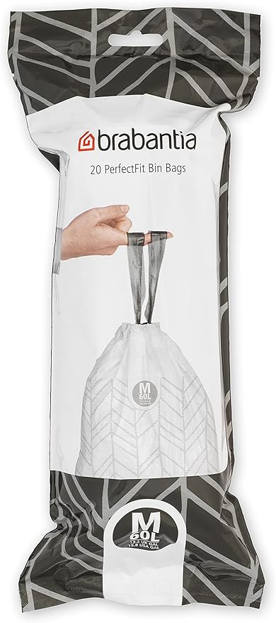 Brabantia PerfectFit Trash Bags Thick Plastic Trash Can Liners