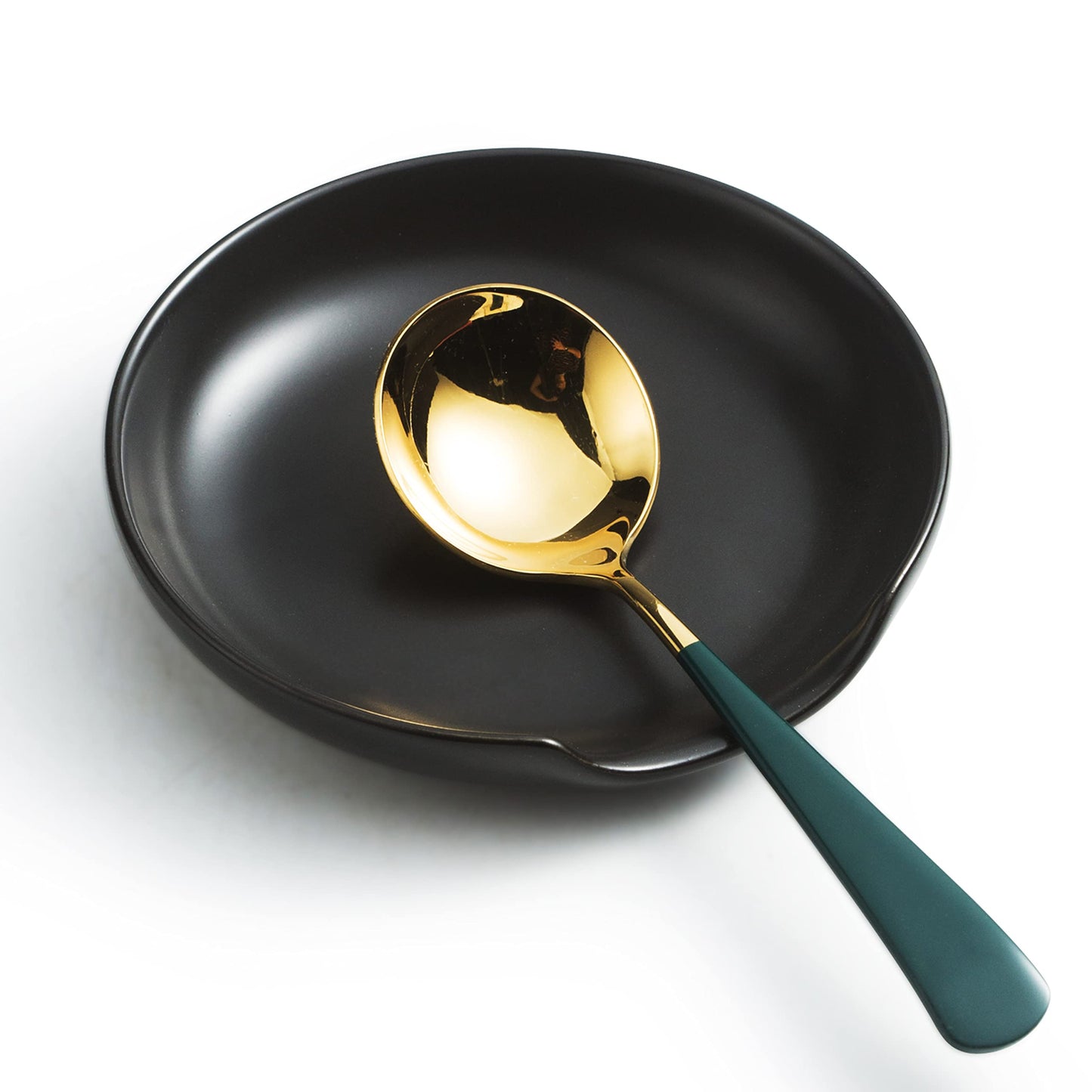 Gomakren Spoon Rest Spoon Holder For Stove Top Ceramic Black Spoon Rest For Kitchen Counter Halloween Spatula Holder Utensil Rest