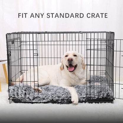 Jaspuriea Medium Dog Bed Washable Dog Crate Mattress Calming Fluffy Anti Anxiety Dog Beds Deluxe Plush Dog Mat with Anti-Slip Bottom,75x50x7cm