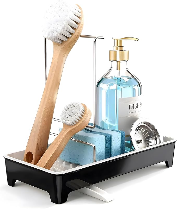 Minimalist Sink Caddy, Rustproof Sponge Holder