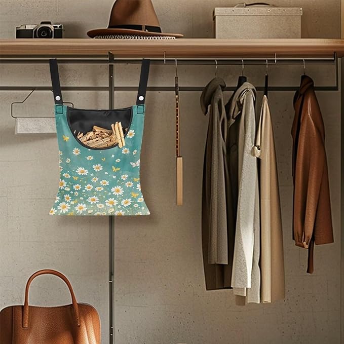 Clothespin Bag for Clothes Pin Holder for Outside and Clothes Line Pins