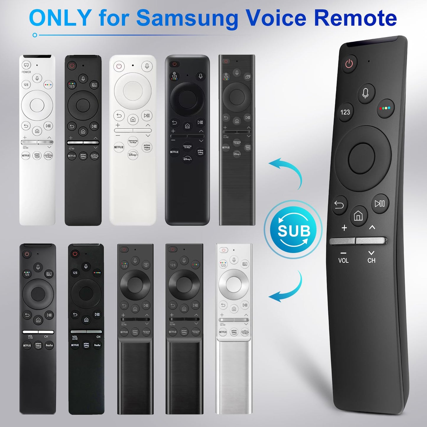 Voice Replacement for Google-Chromecast-Remote, G9N9N for Chromecast with Google TV Remote, for Google TV Streamer (Only for Snow Chromecast Google)