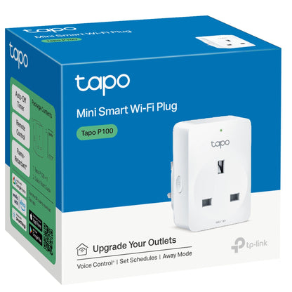 Tapo P100 Smart Plug, Wi-Fi Plug, App Remote Control, Alexa Plug, Voice Control with Alexa & Google, Away Mode, Scheduling & Timer, Device Sharing, Easy Quick Set Up, Multiple Safety Guarantees
