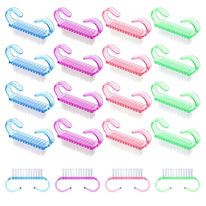 20 PCS Nail Brush for Cleaning Fingernails, Nylon Nail Cleaning Brush, Small