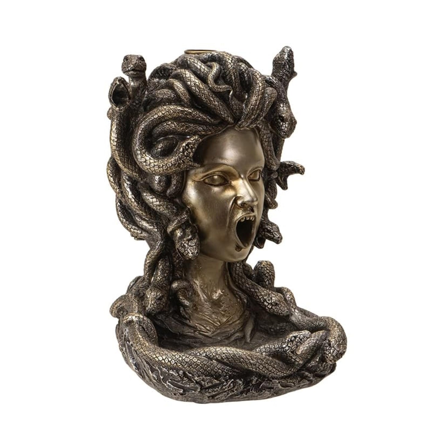 Pacific Giftware Medusa Backflow Burner, Greek Mythology Famous Monster Medusa, Waterfall Incense Burner